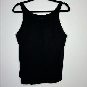 Uniqlo Airism black ribbed build in bra tank top size XXL